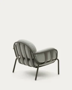 Kave Home Fauteuil Joncols Grijs Outdoor Aluminium Groen