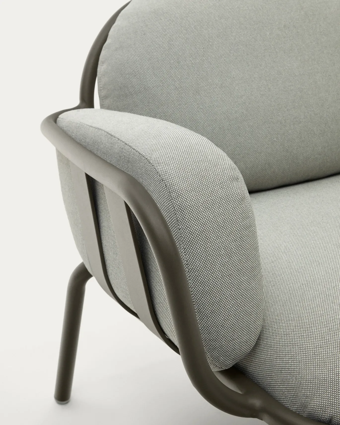 Kave Home Fauteuil Joncols Grijs Outdoor Aluminium Groen