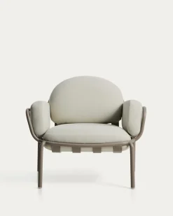 Kave Home Fauteuil Joncols Outdoor Aluminium Taupe Beige