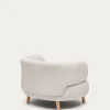 Kave Home Fauteuil Luisa Parel Chenille met Beukenhouten Poten 90cm