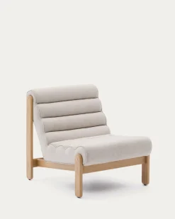 Kave Home Fauteuil Magira Beige Eikenhout