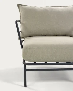 Kave Home Fauteuil Mareluz Zwart Staal