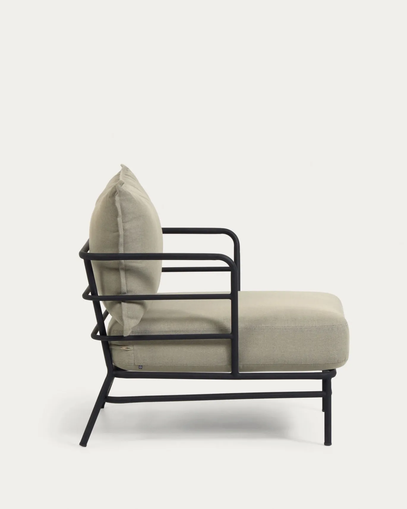Kave Home Fauteuil Mareluz Zwart Staal