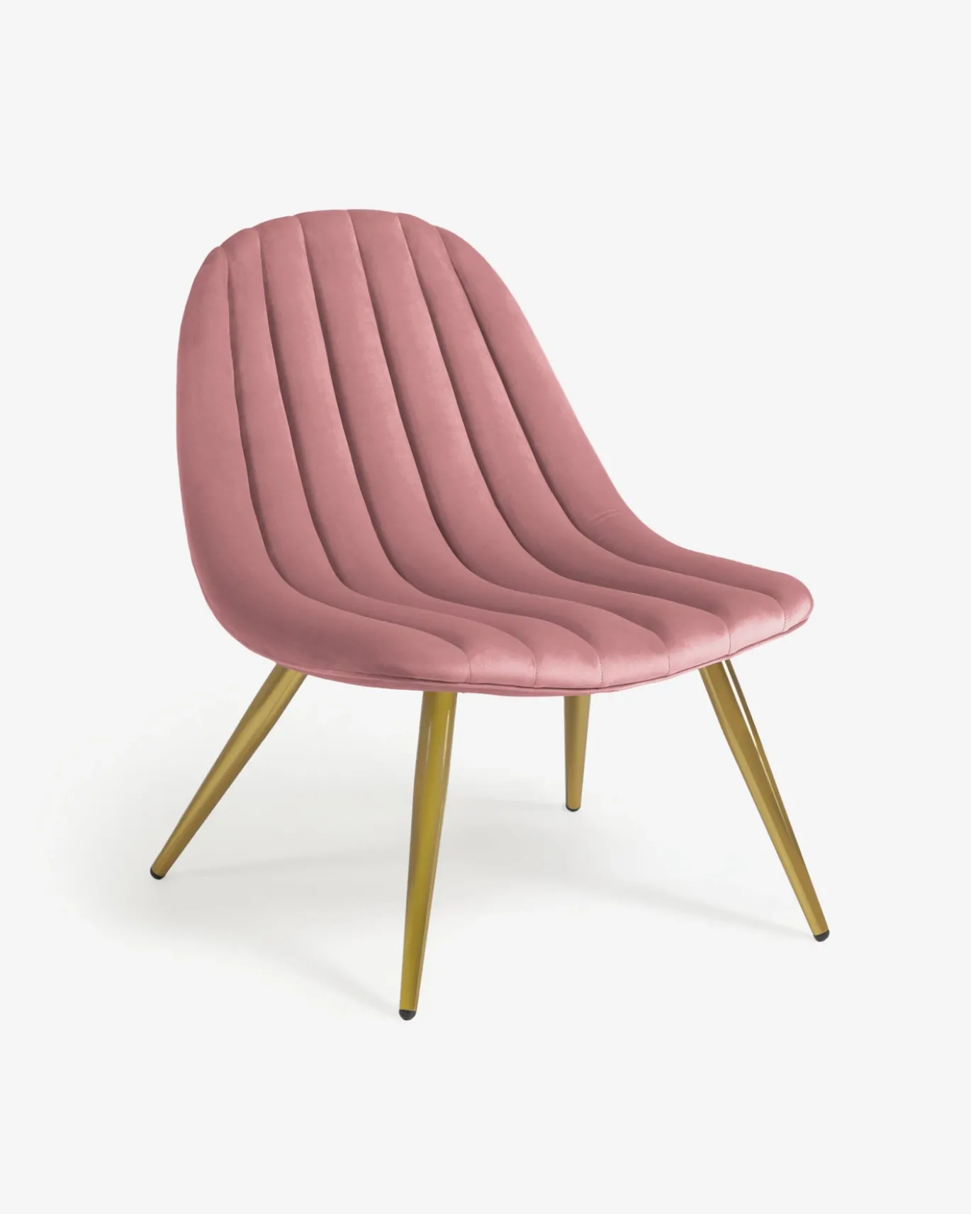 Kave Home Fauteuil Marlene Roze Fluweel