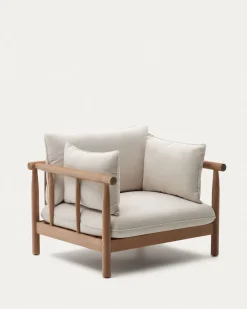 Kave Home Fauteuil Massief Eucalyptushouten Sacova