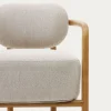Kave Home Fauteuil Melqui Beige Massief Eikenhout Naturel