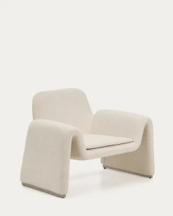 Kave Home Fauteuil Melvia Beige Chenille
