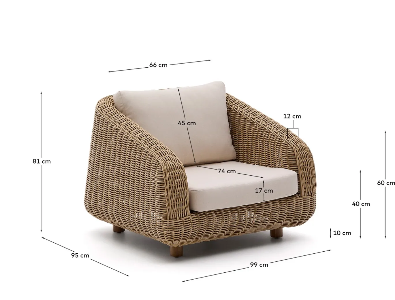 Kave Home Fauteuil Meria Rotan