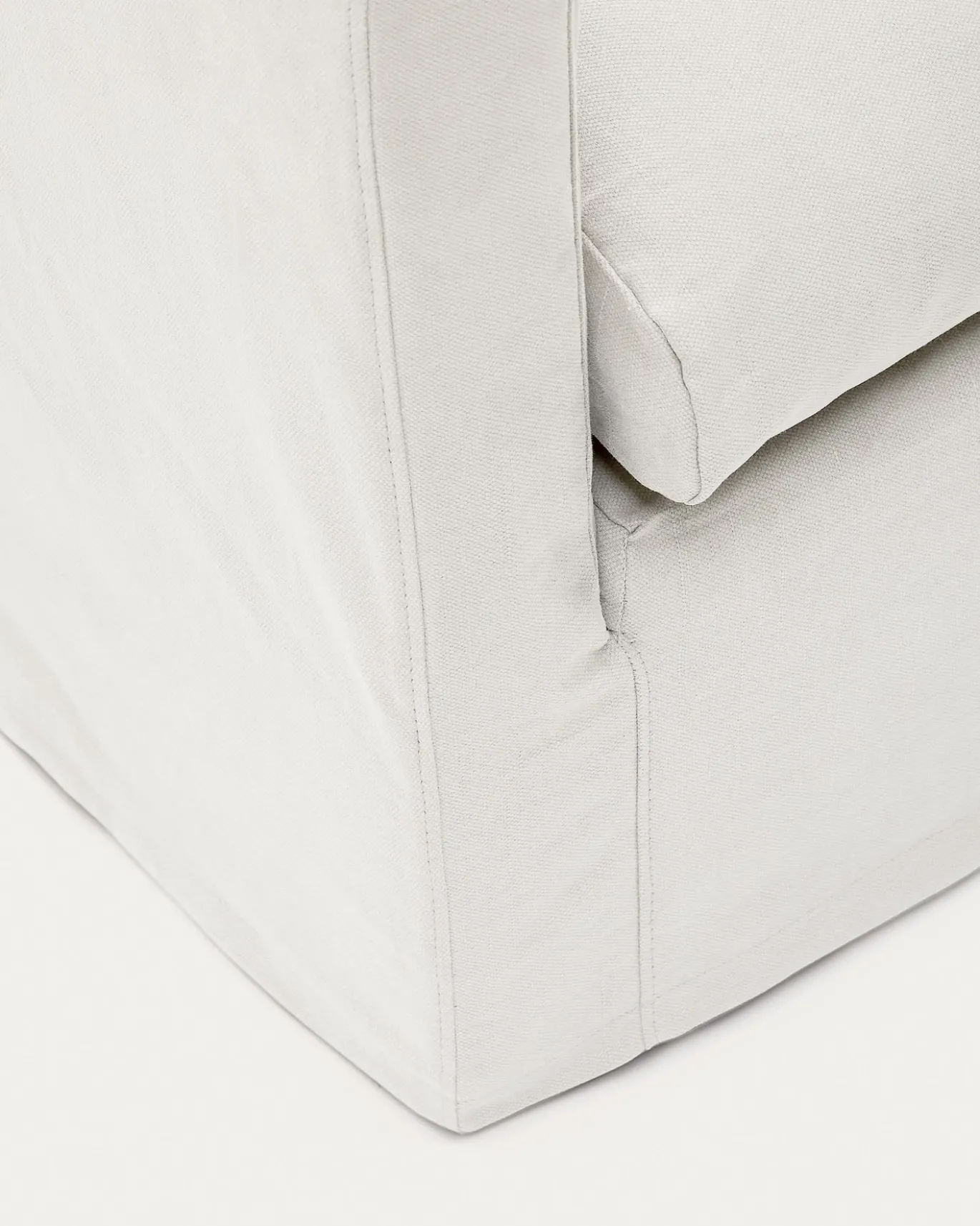 Kave Home Fauteuil Nora Kussen Ecru Linnen en Katoen 92cm