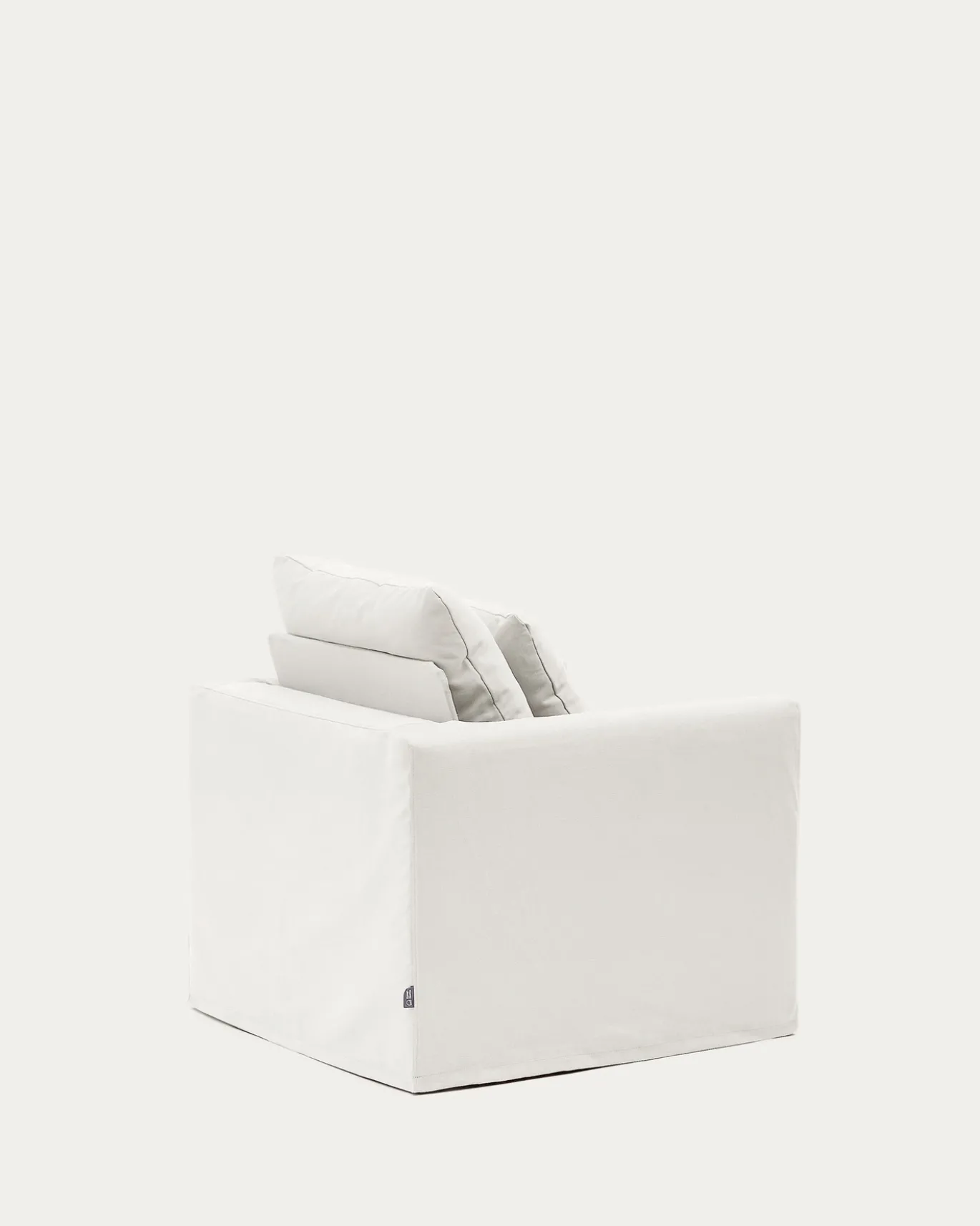 Kave Home Fauteuil Nora Kussen Ecru Linnen en Katoen 92cm
