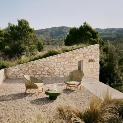 Kave Home Fauteuil Olbia Rotan en Teakhout
