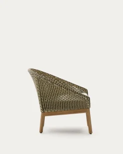 Kave Home Fauteuil Olbia Rotan en Teakhout