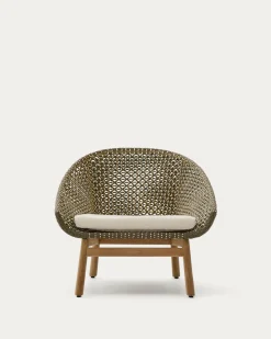 Kave Home Fauteuil Olbia Rotan en Teakhout