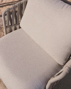 Kave Home Fauteuil Osani Aluminium Beige Touw Taupe