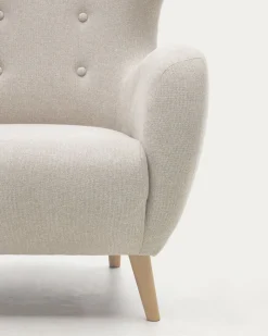Kave Home Fauteuil Patio Beige Massief Beukenhout