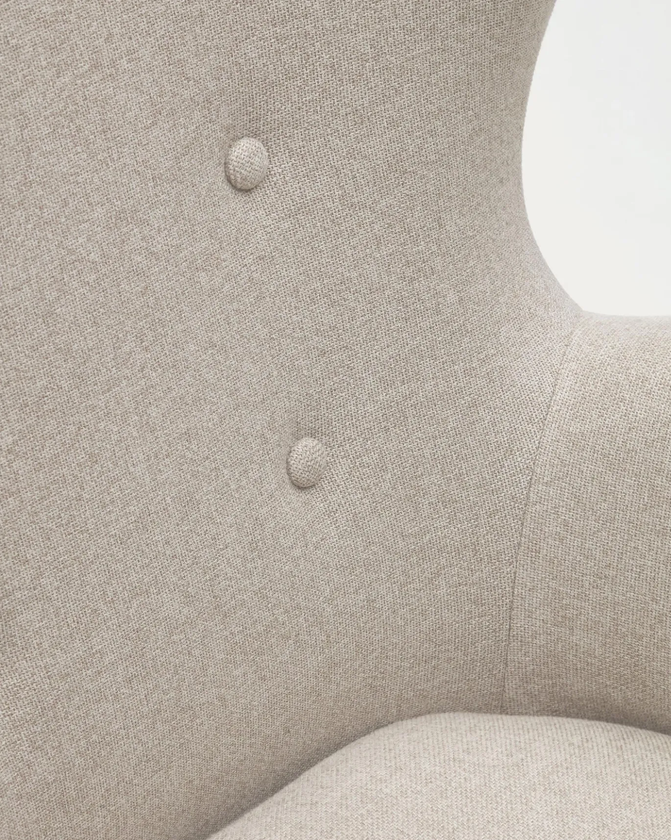 Kave Home Fauteuil Patio Beige Massief Beukenhout