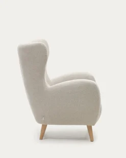 Kave Home Fauteuil Patio Beige Massief Beukenhout