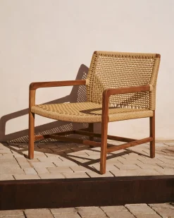 Kave Home Fauteuil Sabolla Massief Teakhout Naturel