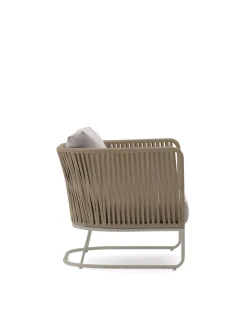 Kave Home Fauteuil Saconca Outdoor Touw Staal Beige