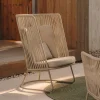 Kave Home Fauteuil Saconca Outdoor Hoge Rugleuning Touw Groen