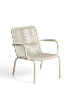 Kave Home Fauteuil Salis Stapelbaar Aluminium Synthetisch Touw Beige