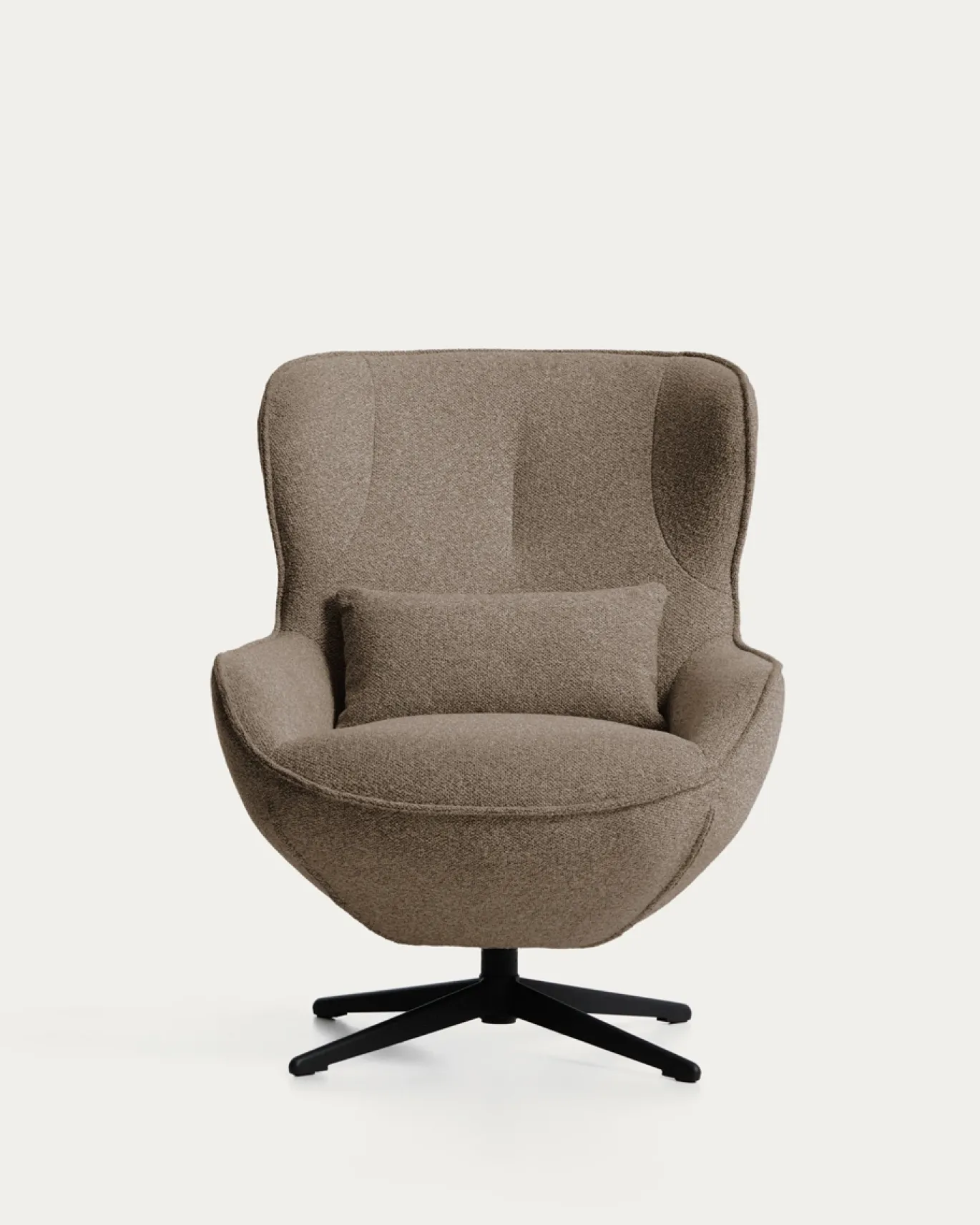 Kave Home Fauteuil Sorile Chenille Bruin