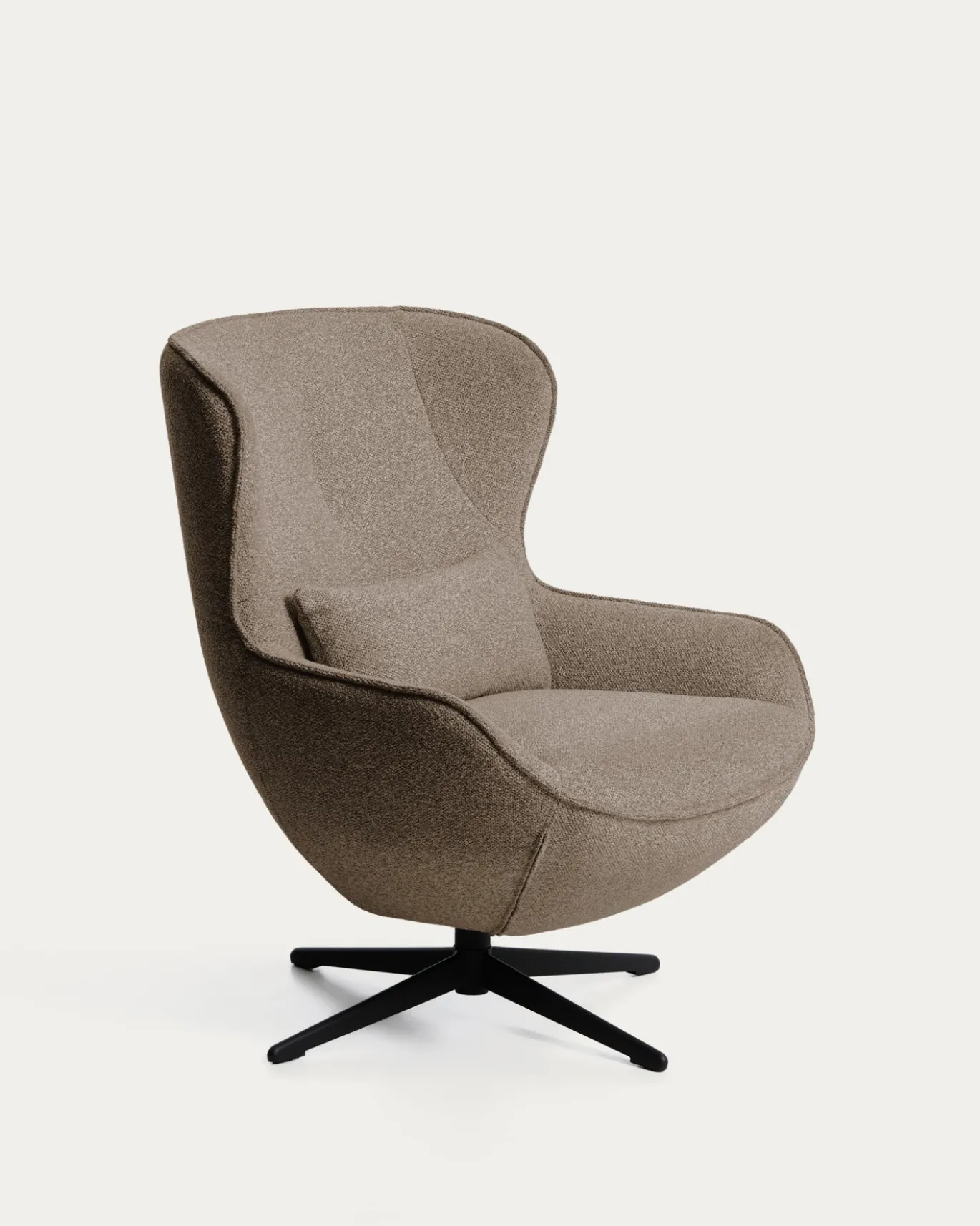 Kave Home Fauteuil Sorile Chenille Bruin