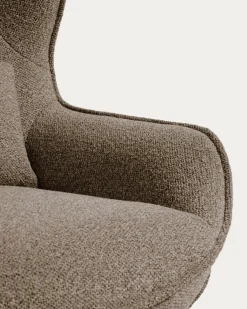 Kave Home Fauteuil Sorile Chenille Bruin