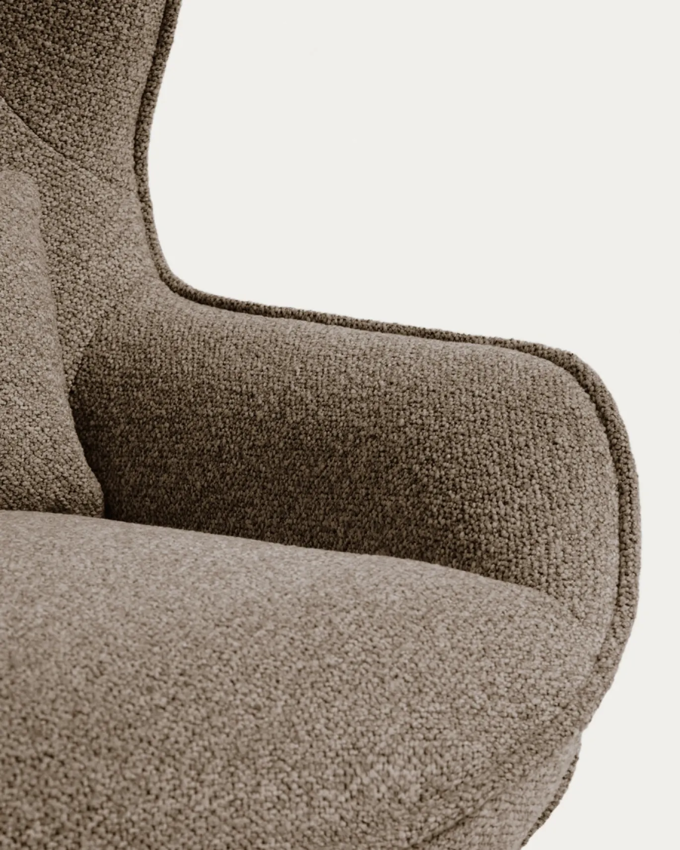 Kave Home Fauteuil Sorile Chenille Bruin