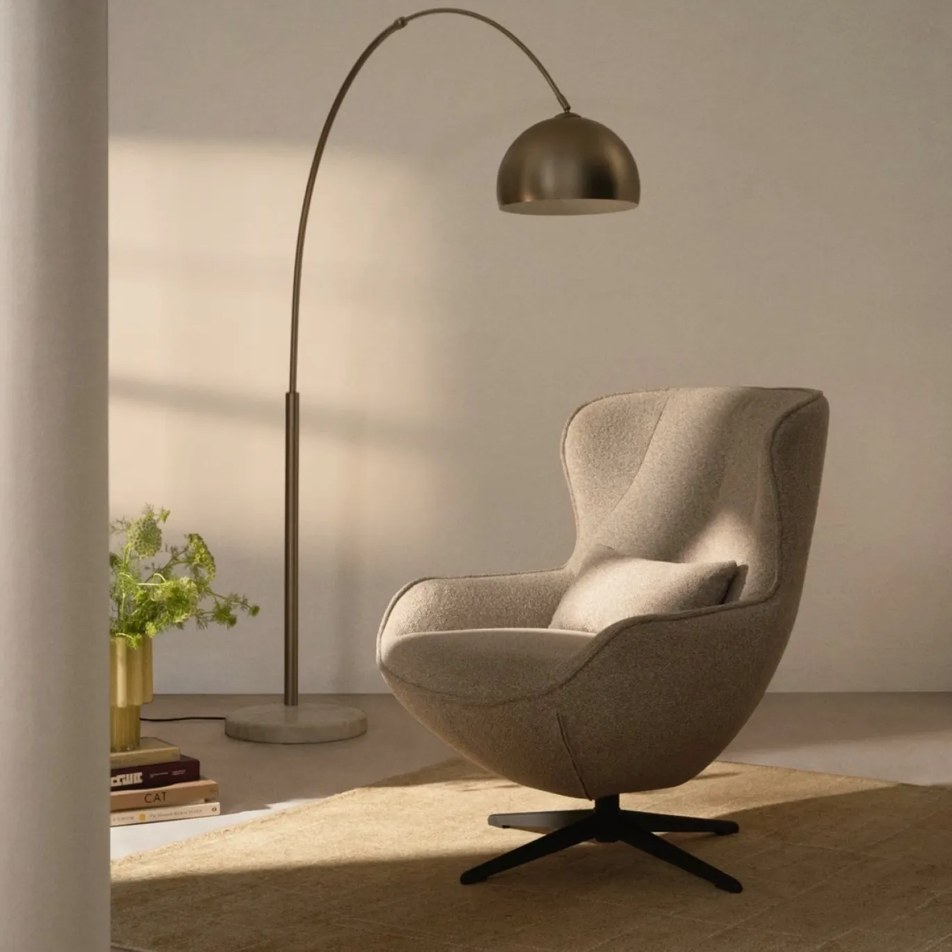 Kave Home Fauteuil Sorile Chenille Beige
