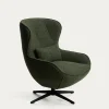 Kave Home Fauteuil Sorile Chenille Donkergroen
