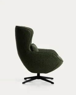 Kave Home Fauteuil Sorile Chenille Donkergroen