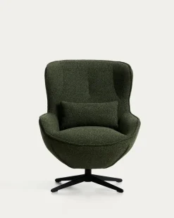 Kave Home Fauteuil Sorile Chenille Donkergroen