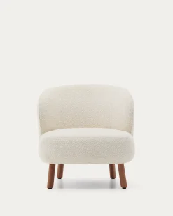 Kave Home Fauteuil Ulit Bouclé Wit