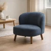 Kave Home Fauteuil Ulit Chenille Grijsblauw
