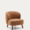 Kave Home Fauteuil Ulit Chenille Terracotta