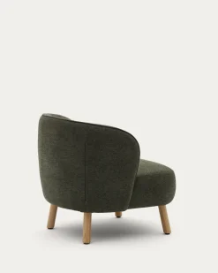 Kave Home Fauteuil Ulit Groen Chenille met Beukenhouten Poten