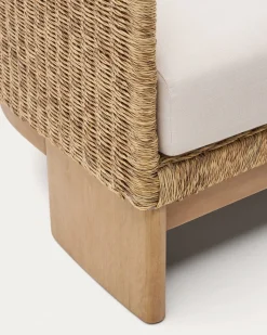Kave Home Fauteuil Xoriguer Rotan en Massief Eucalyptushout