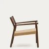 Kave Home Fauteuil Yalia Eikenhout Naturel/Walnoot
