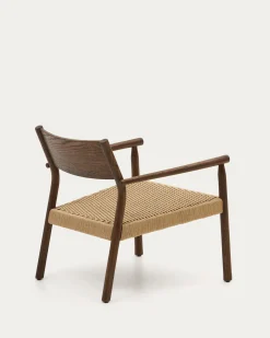 Kave Home Fauteuil Yalia Eikenhout Naturel/Walnoot