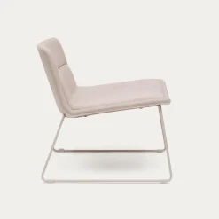 Kave Home Fauteuil Zahara Beige en Staal