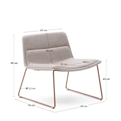 Kave Home Fauteuil Zahara Beige/Terra