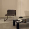 Kave Home Fauteuil Zahara Bruin en Staal met Zwarte Afwerking