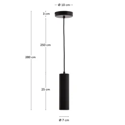 Kave Home Hanglamp Andia Zwart