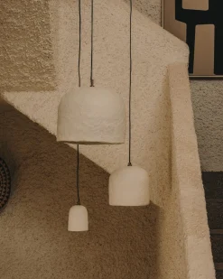 Kave Home Hanglamp Sineu Wit Papier-maché Ø34,5cm