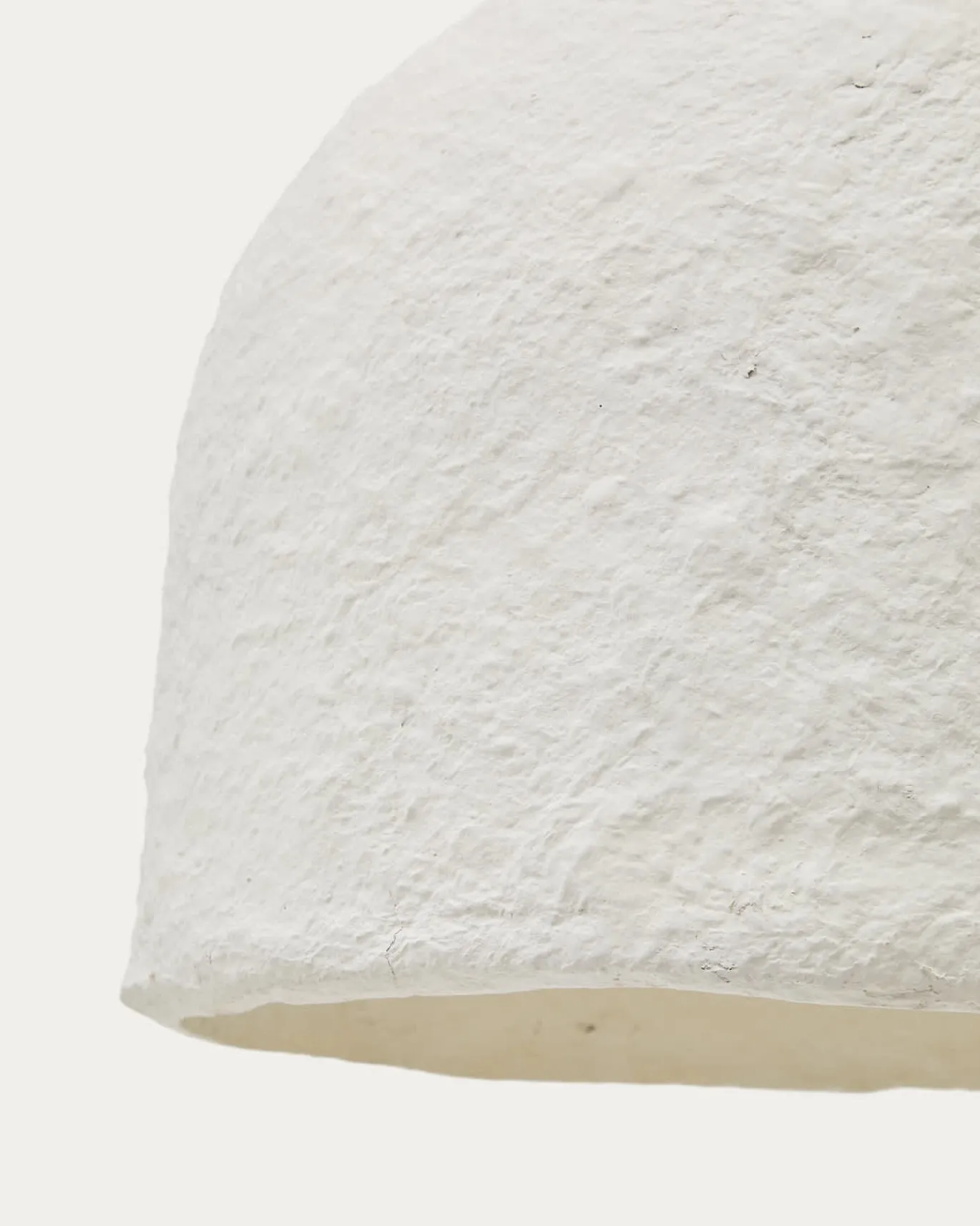 Kave Home Hanglamp Sineu Wit Papier-maché Ø34,5cm