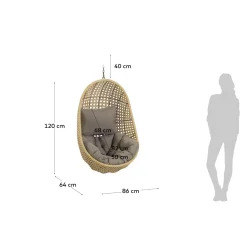 Kave Home Hangstoel Cira Naturel