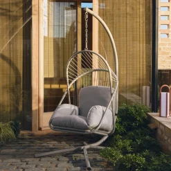 Kave Home Hangstoel Livadi Staal Touw Taupe