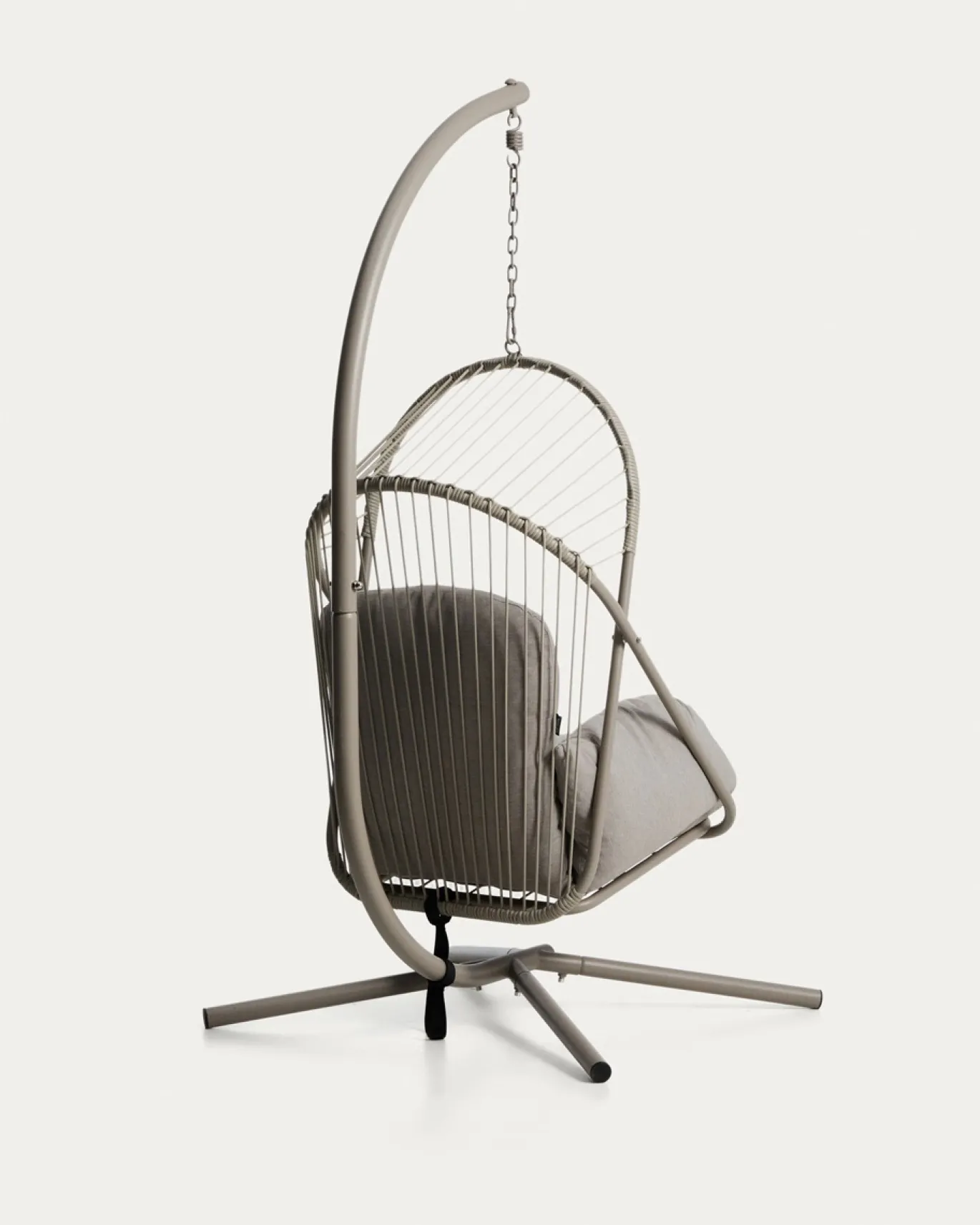 Kave Home Hangstoel Livadi Staal Touw Taupe