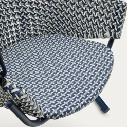 Kave Home Hangstoel Saliga Blauw Rotan